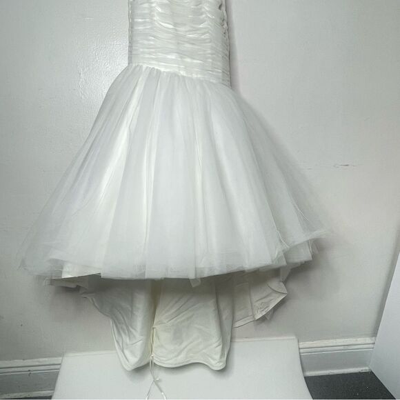 Mikaella Bridal Strapless Mermaid Ivory Wedding Dress Size 4 - Picture 10 of 12